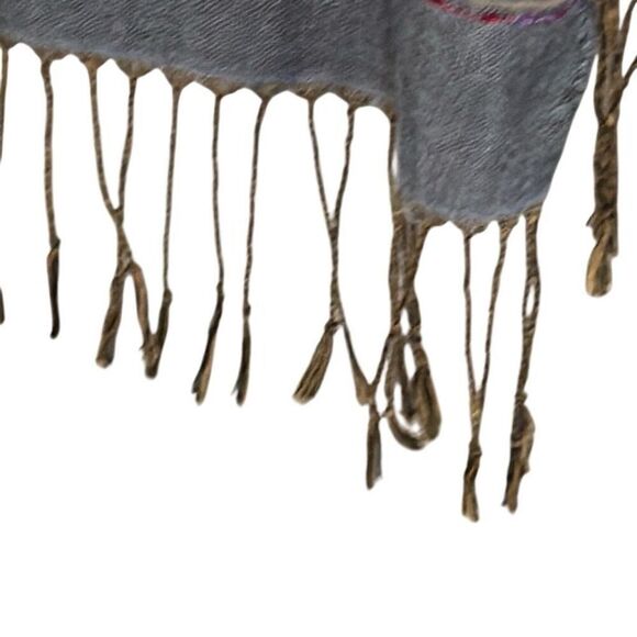 Paisley scarf with fringe - Picture 4 of 4